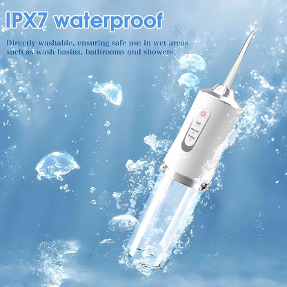 Rechargeable Portable Oral Irrigator - Your Ultimate Dental Care Companion with 3 Jet Nozzles for a Sparkling Smile