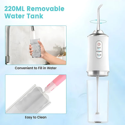 Rechargeable Portable Oral Irrigator - Your Ultimate Dental Care Companion with 3 Jet Nozzles for a Sparkling Smile